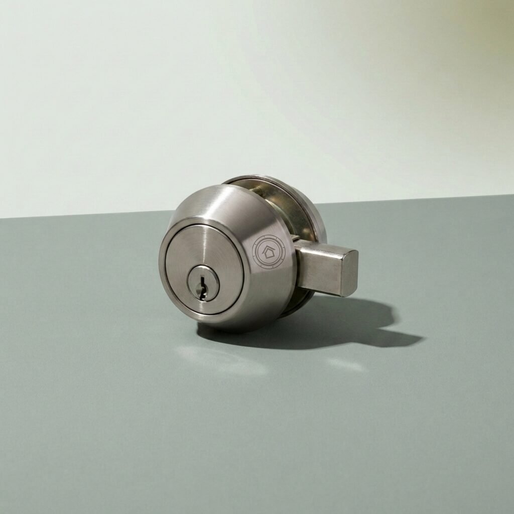 Double-cylinder deadbolt, Grade 1 — Keyed both sides, 1 in throw