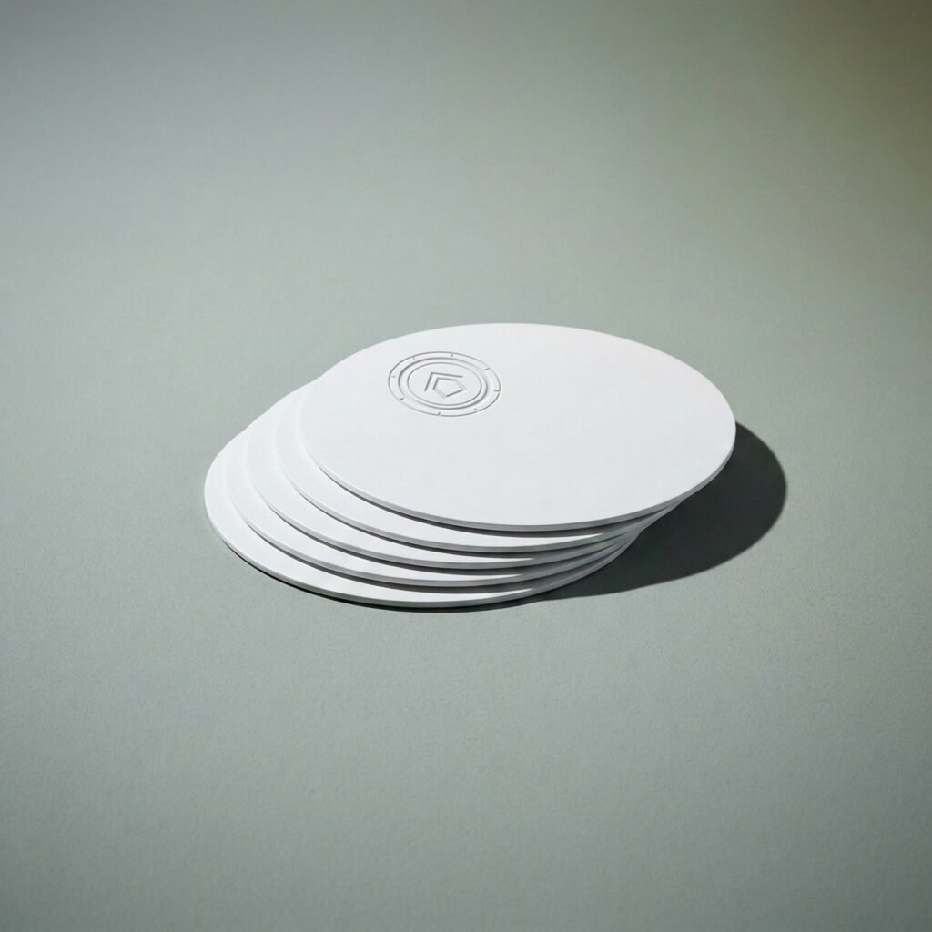 Escutcheon and mounting plate set — 6 plates, paintable ABS