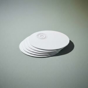 Escutcheon and mounting plate set — 6 plates, paintable ABS