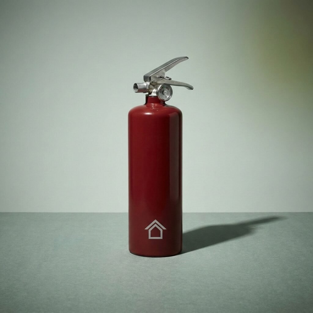 Garage fire extinguisher, 5 lb — 3-A:40-B:C, 5 lb, metal valve