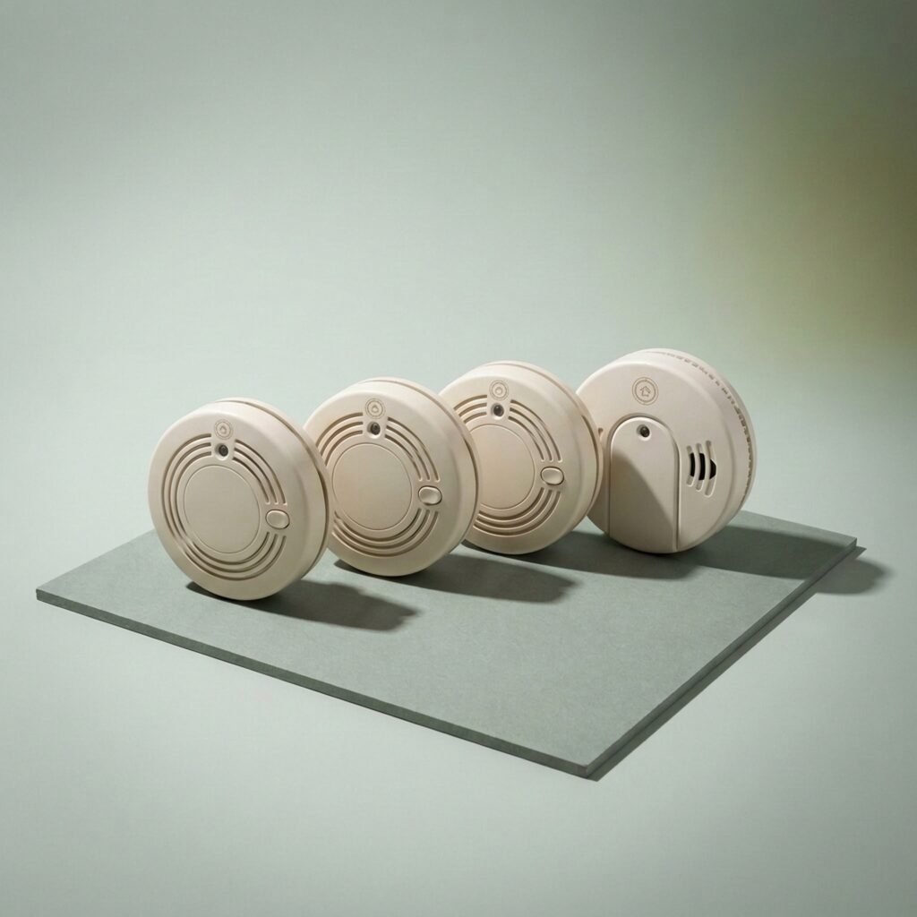 Whole-house detection set — 3 smoke + 1 CO, wireless interlinked