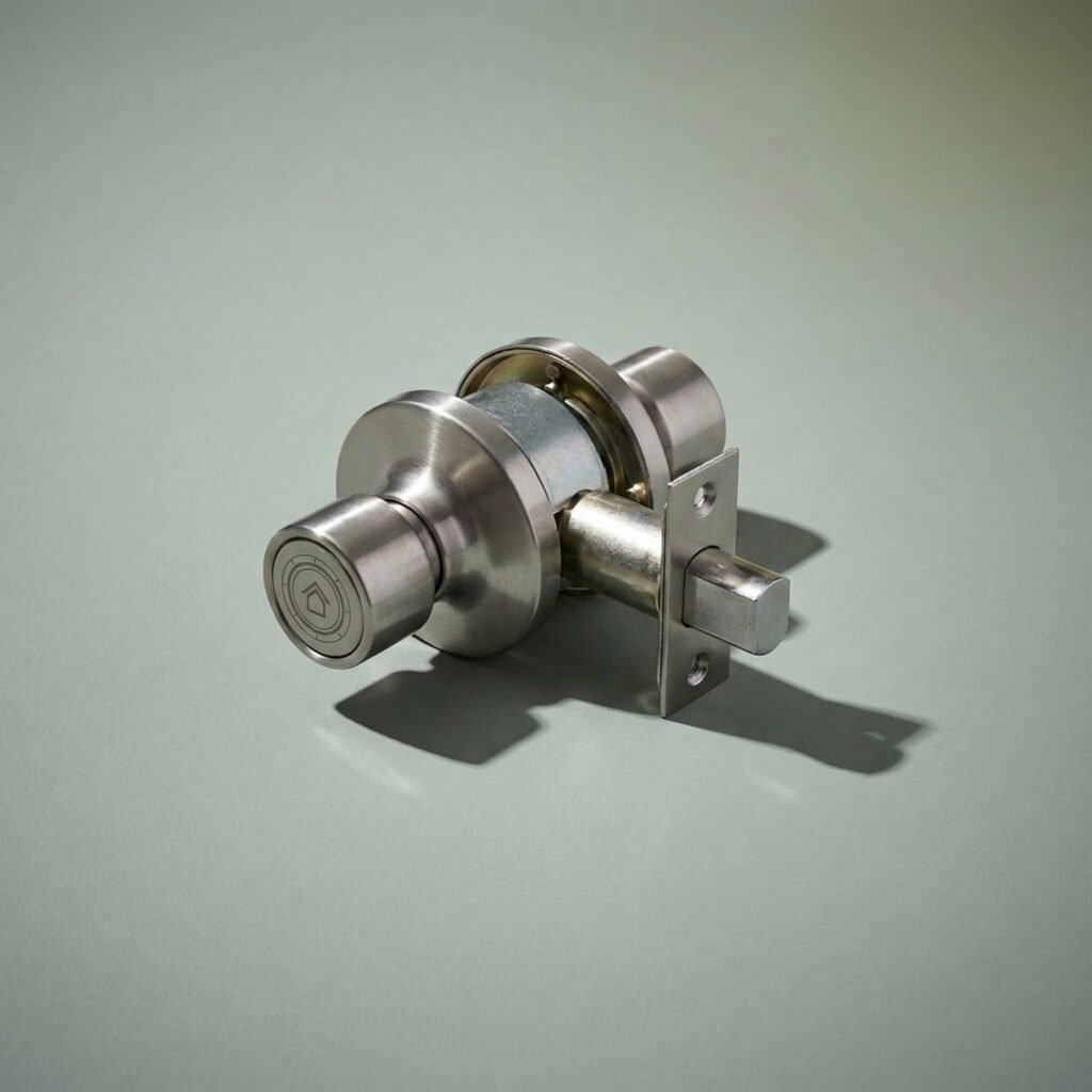 Interior privacy lever set — Grade 3, push-button, emergency release
