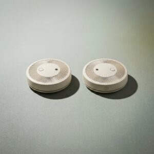 Interlinked alarm two-pack — 2 wireless-linked photoelectric units