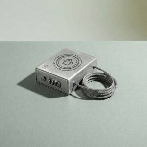 Portable lockbox with cable — Steel, 4-digit, 4 ft cable