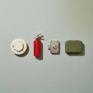 Complete household outfit — Detection, extinguishers, first aid, egress