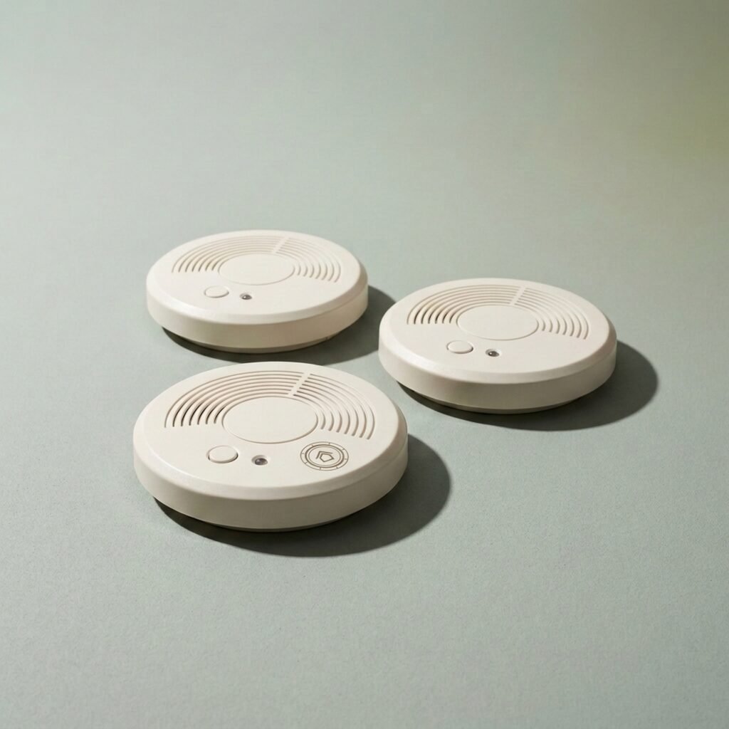 Smoke and CO alarm, three-pack — Three sealed 10-year combination units